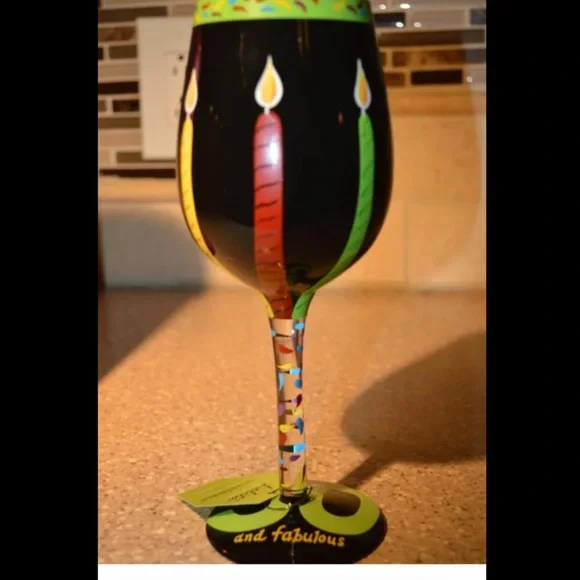 New Lolita collection. ‘50 & Fabulous’ birthday wine glass. - Picture 5 of 7